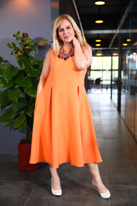 Big Size Orange Dress