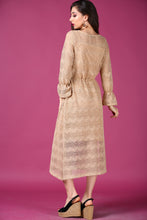Load image into Gallery viewer, Banded Waist Beige Dress