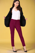 Load image into Gallery viewer, High Waist Maroon Pants