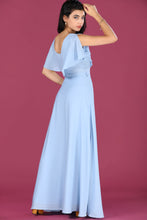 Load image into Gallery viewer, Décolletage Shoulders Blue Dress