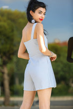 Load image into Gallery viewer, Faux Buttoned Grey Overalls