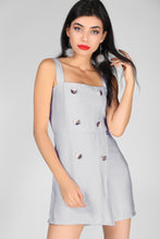 Load image into Gallery viewer, Faux Buttoned Grey Overalls