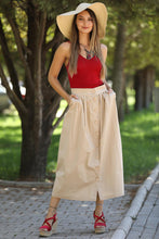 Load image into Gallery viewer, Buttoned Front Stone Skirt