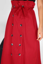 Load image into Gallery viewer, Front Buttoned Red Skirt