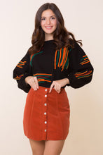 Load image into Gallery viewer, Front Buttoned Short Tile Red Skirt