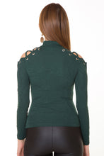 Load image into Gallery viewer, Long Sleeves Green Blouse