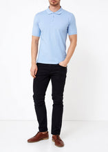 Load image into Gallery viewer, Men's Basic Blue Polo Neck T-Shirt